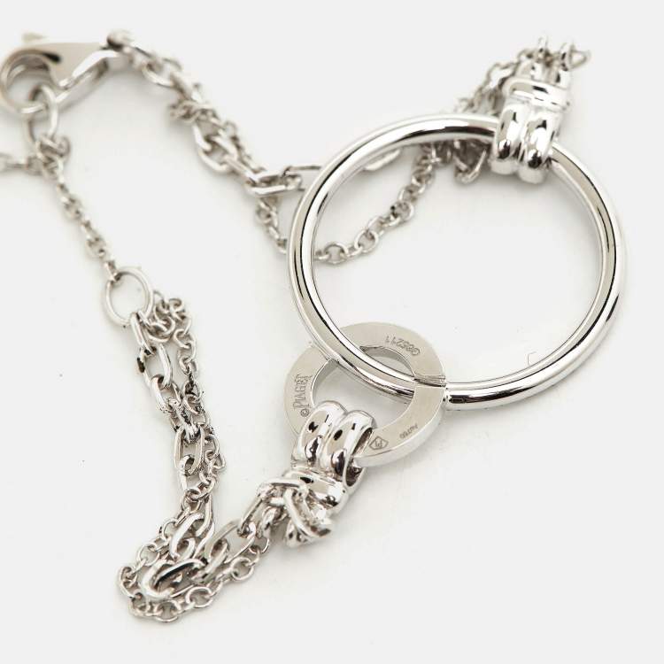Pre Owned Piaget Possession Toi & Moi Diamond 18K White Gold Bracelet