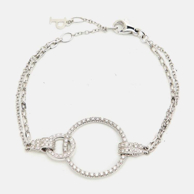 Pre Owned Piaget Possession Toi & Moi Diamond 18K White Gold Bracelet