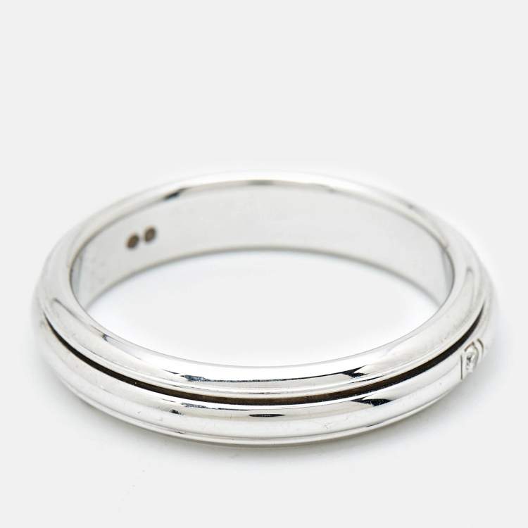 Pre Owned Piaget Possession Diamond 18k White Gold Ring Size 60