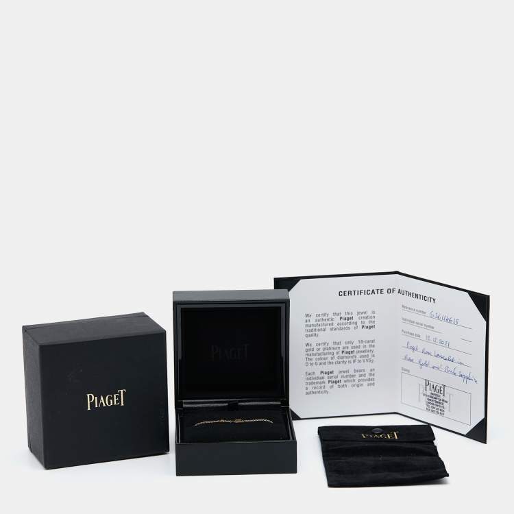 Pre Owned Piaget Rose Diamond Pink Sapphire 18k Rose Gold Bracelet