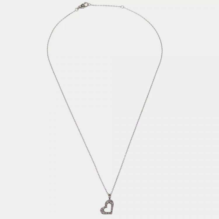 Pre Owned Piaget 18K White Gold and Diamond Limelight Pendant Necklace