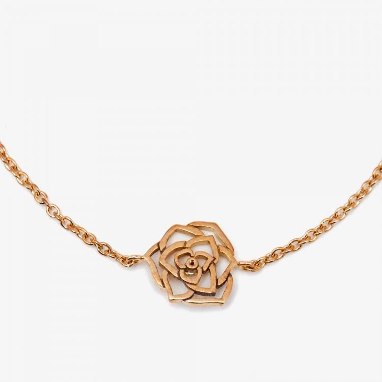 Pre Owned Piaget Rose Diamond 18k Rose Gold Necklace