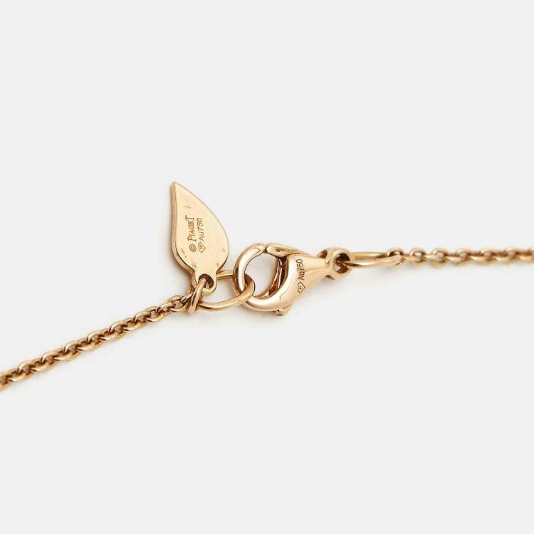 Pre Owned Piaget Rose Diamond 18k Rose Gold Pendant Necklace