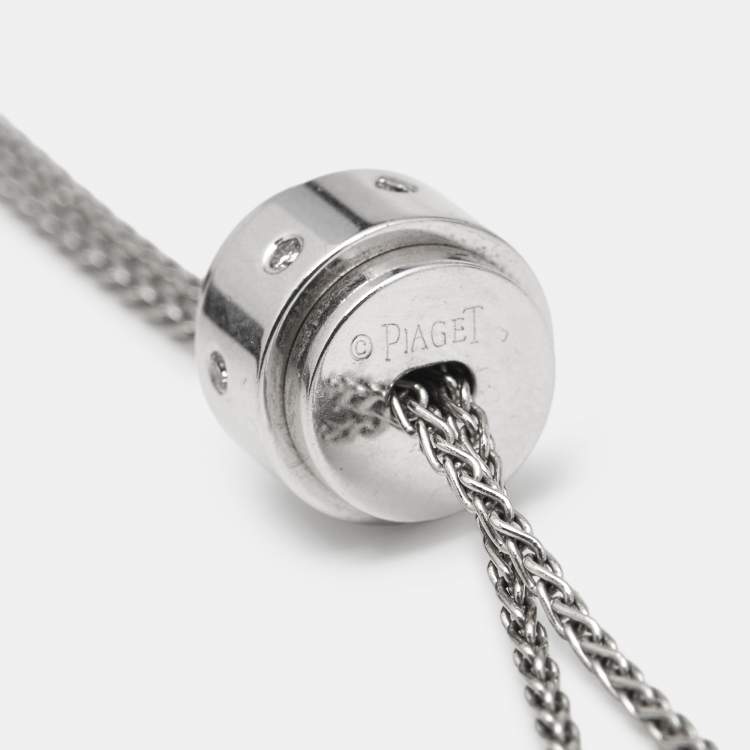 Pre Owned Piaget Possession Diamonds 18k White Gold Necklace