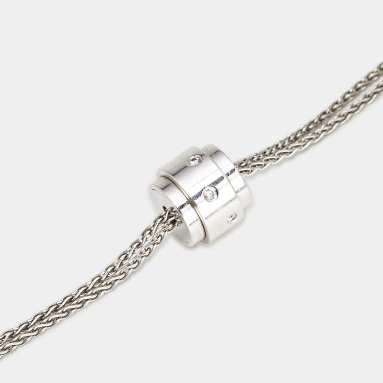 Pre Owned Piaget Possession Diamonds 18k White Gold Necklace
