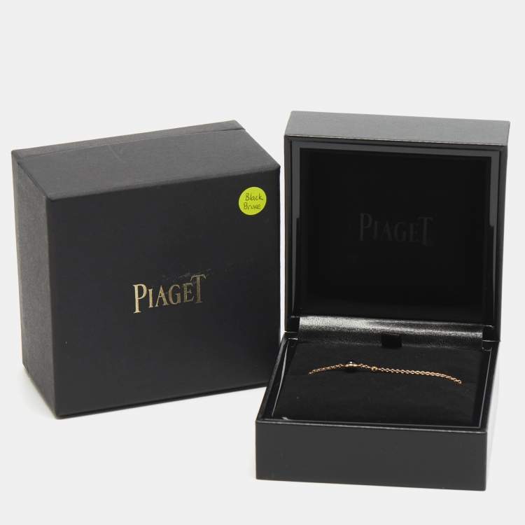 Pre Owned Piaget Possession Onyx  Diamond 18K Rose Gold Bracelet