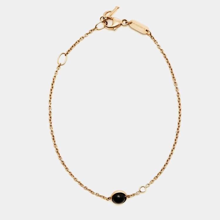Pre Owned Piaget Possession Onyx  Diamond 18K Rose Gold Bracelet