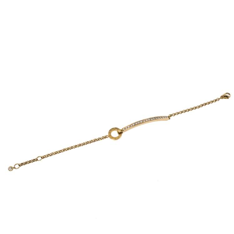 Pre Owned Piaget Possession Diamond 18K Yellow Gold Chain Link Bracelet
