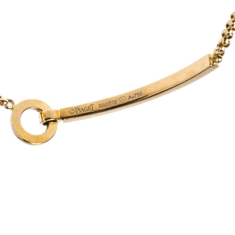 Pre Owned Piaget Possession Diamond 18K Yellow Gold Chain Link Bracelet