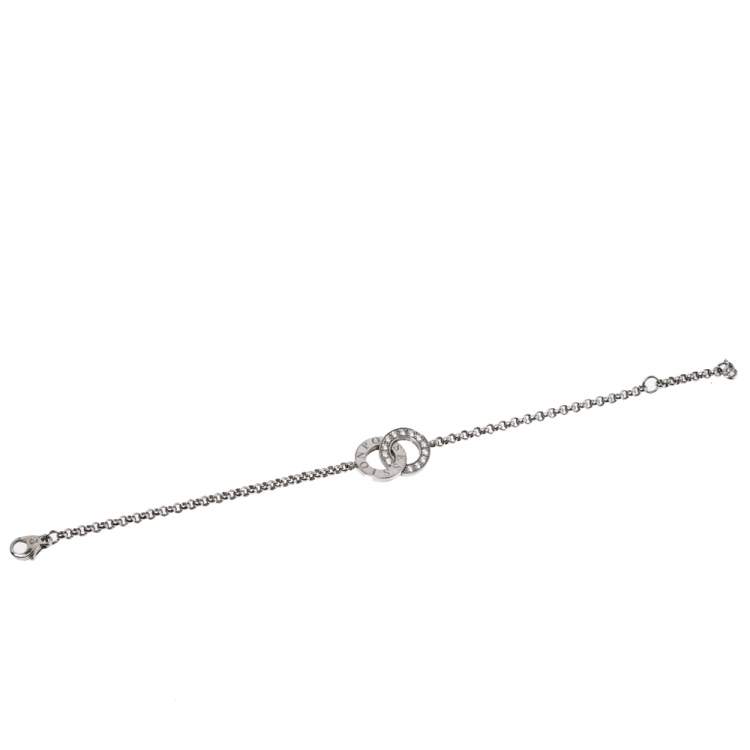 Pre Owned  Piaget Possession Toi & Moi Diamond 18K White Gold Bracelet