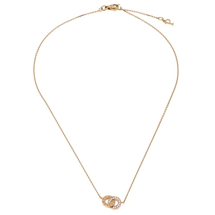 Pre Owned Piaget Possession Toi & Moi Diamond 18K Rose Gold Pendant Necklace