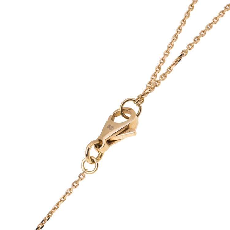 Pre Owned Piaget Possession Toi & Moi Diamond 18K Rose Gold Pendant Necklace