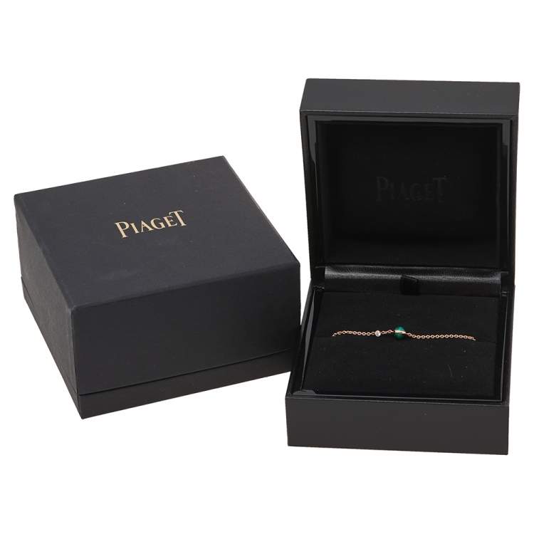 Pre Owned Piaget Possession Diamond Malachite 18K Rose Gold Bracelet