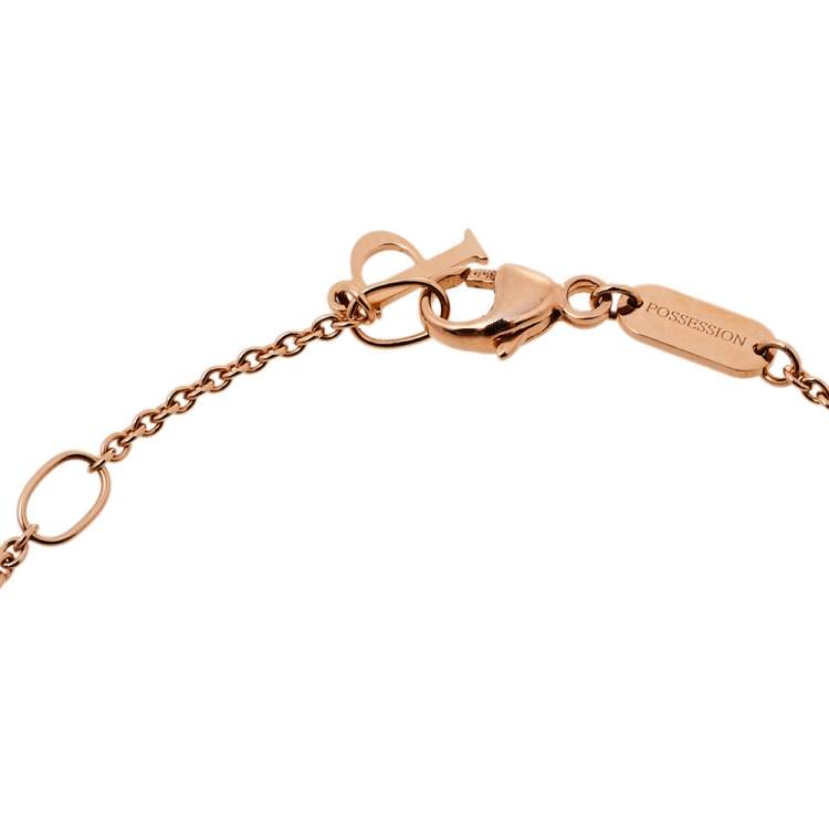 Pre Owned Piaget Possession Diamond Malachite 18K Rose Gold Bracelet