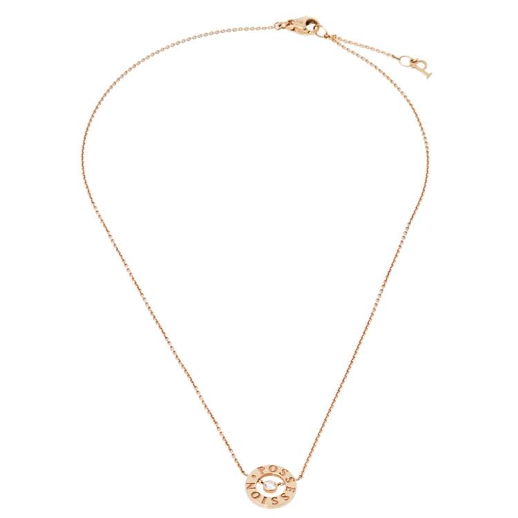 Pre Owned Piaget Possession Diamond 18K Rose Gold Pendant Necklace