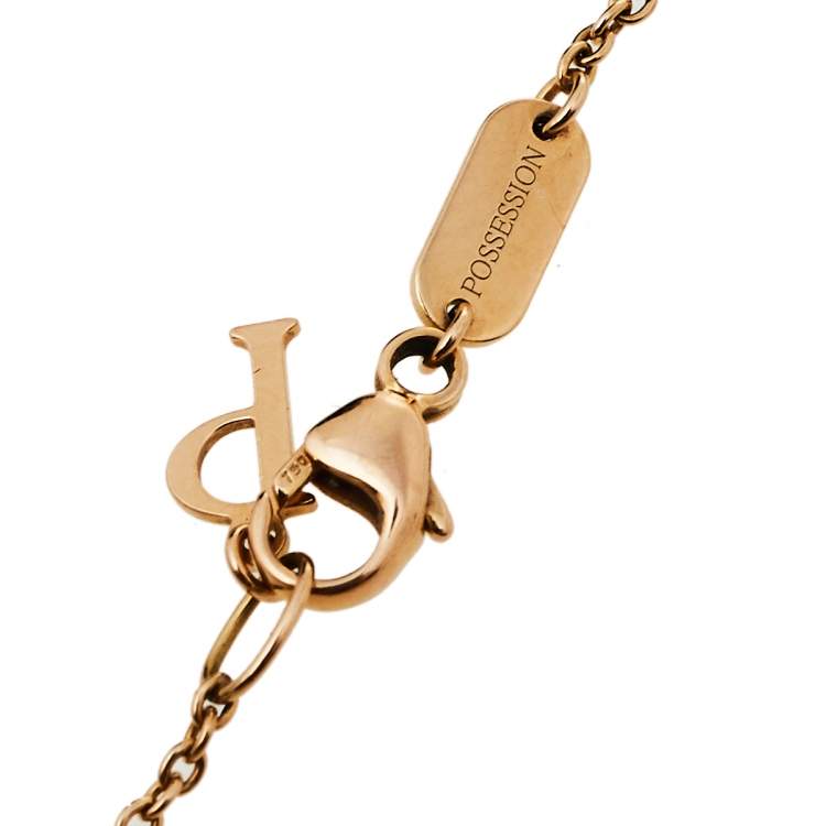 Pre Owned Piaget Possession Malachite Diamond 18K Rose Gold Bracelet