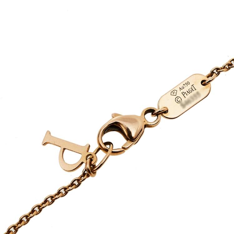 Pre Owned Piaget Possession Malachite Diamond 18K Rose Gold Bracelet