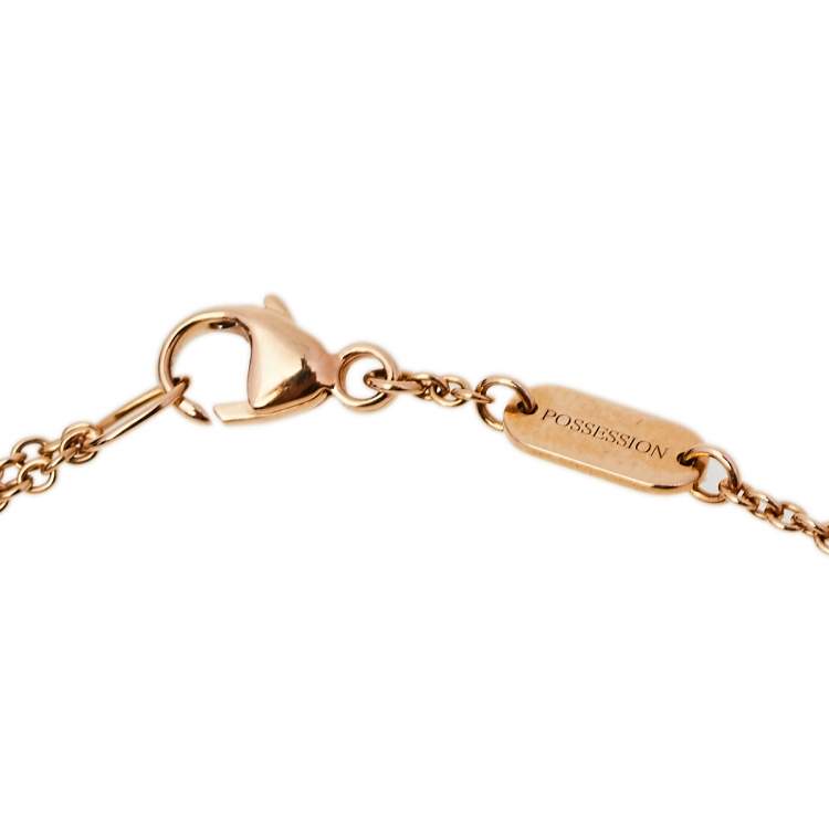 Pre Owned Piaget Possession Onyx & Diamond 18K Rose Gold Necklace