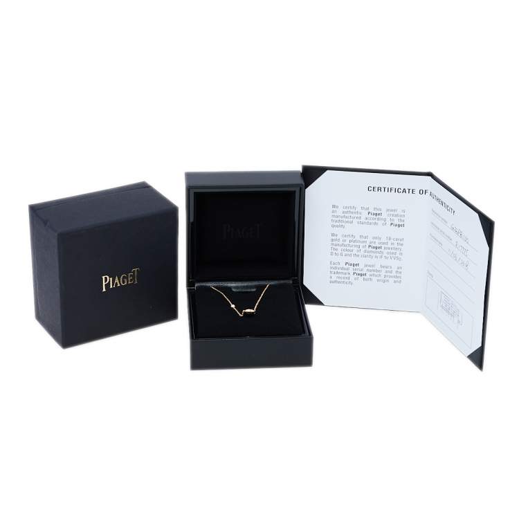 Pre Owned Piaget Possession Onyx & Diamond 18K Rose Gold Necklace