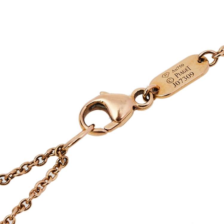Pre Owned Piaget Possession Onyx & Diamond 18K Rose Gold Bracelet