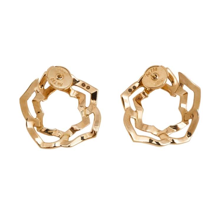 Pre Owned Piaget Rose Diamond 18K Rose Gold Earrings