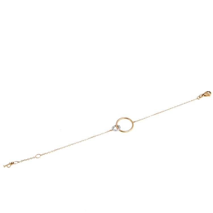 Pre Owned Piaget Possession Toi & Moi Diamond 18k Two Tone Bracelet