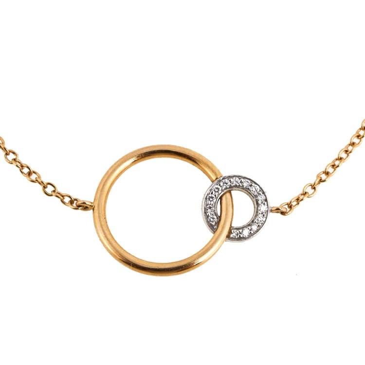 Pre Owned Piaget Possession Toi & Moi Diamond 18k Two Tone Bracelet