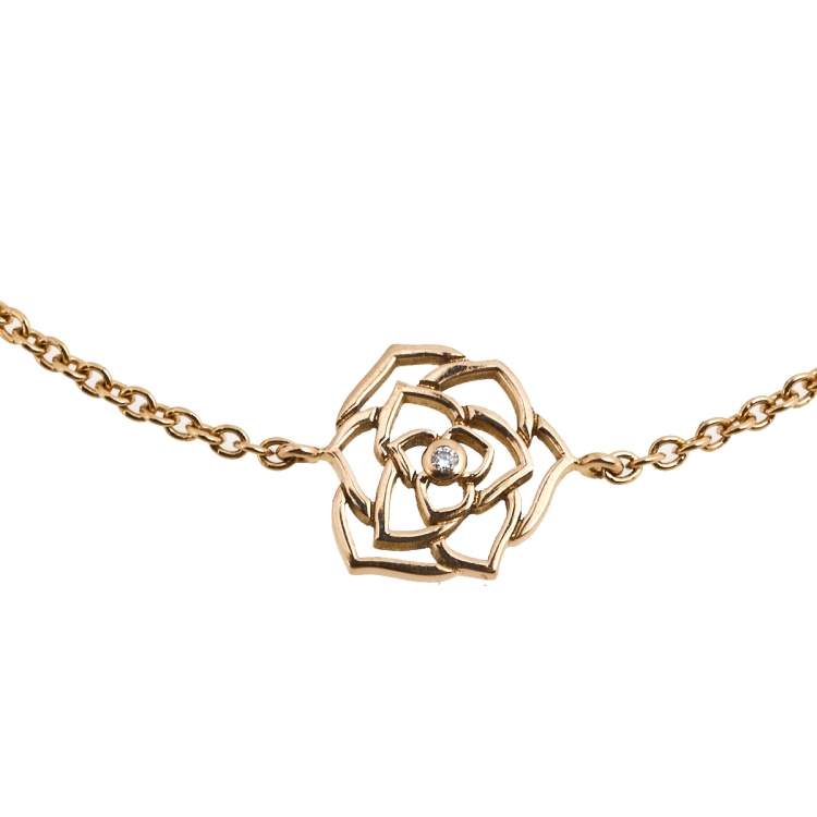 Pre Owned Piaget Rose Diamond 18K Rose Gold Charm Bracelet