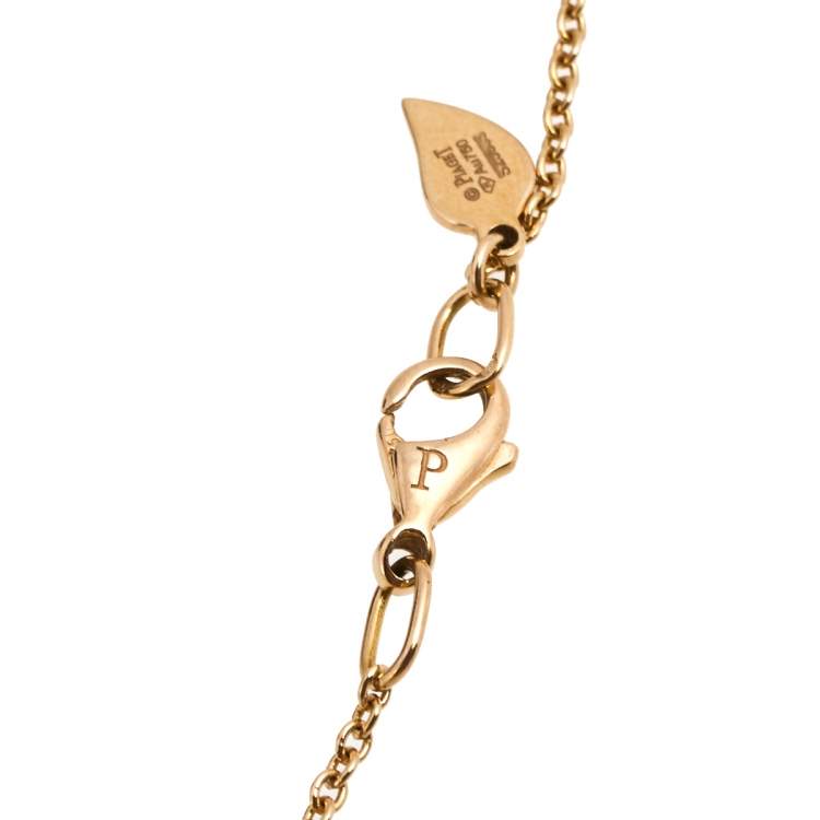 Pre Owned Piaget Rose Diamond 18K Rose Gold Charm Bracelet
