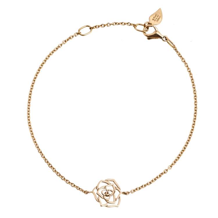 Pre Owned Piaget Rose Diamond 18K Rose Gold Charm Bracelet