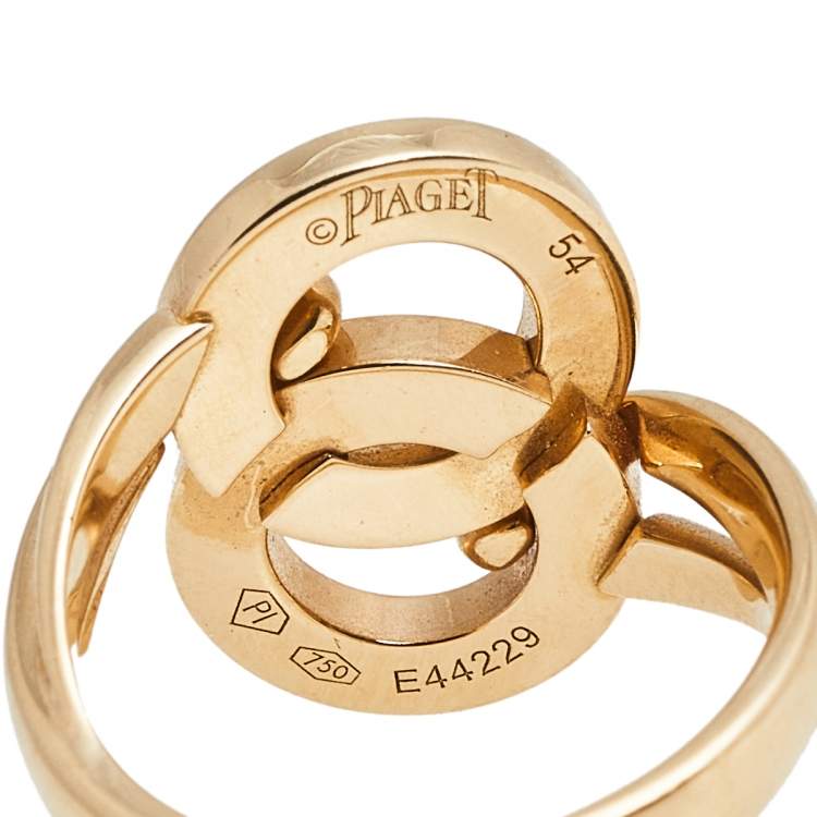 Pre Owned Piaget Possession Toi Moi Diamond 18K Rose Gold Ring Size 54