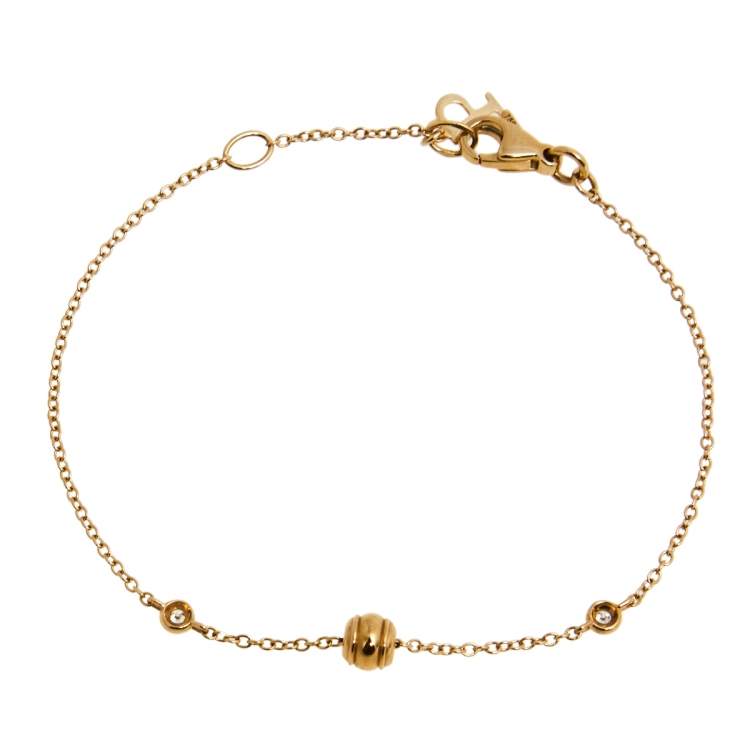 Pre Owned Piaget Possession Diamond 18k Rose Gold Bracelet 