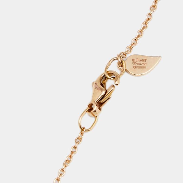 Pre Owned Piaget Rose Diamond 18k Rose Gold Chain Necklace
