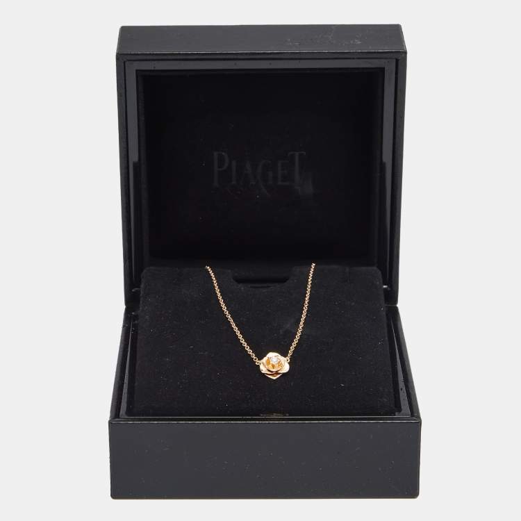 Pre Owned Piaget Rose Diamond 18k Rose Gold Chain Necklace