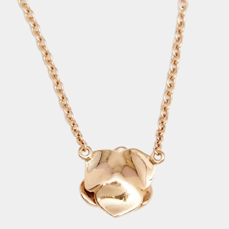 Pre Owned Piaget Rose Diamond 18k Rose Gold Chain Necklace