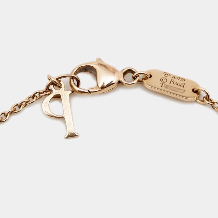 Pre Owned Piaget Possession Turquoise Diamond 18K Rose Gold Bracelet