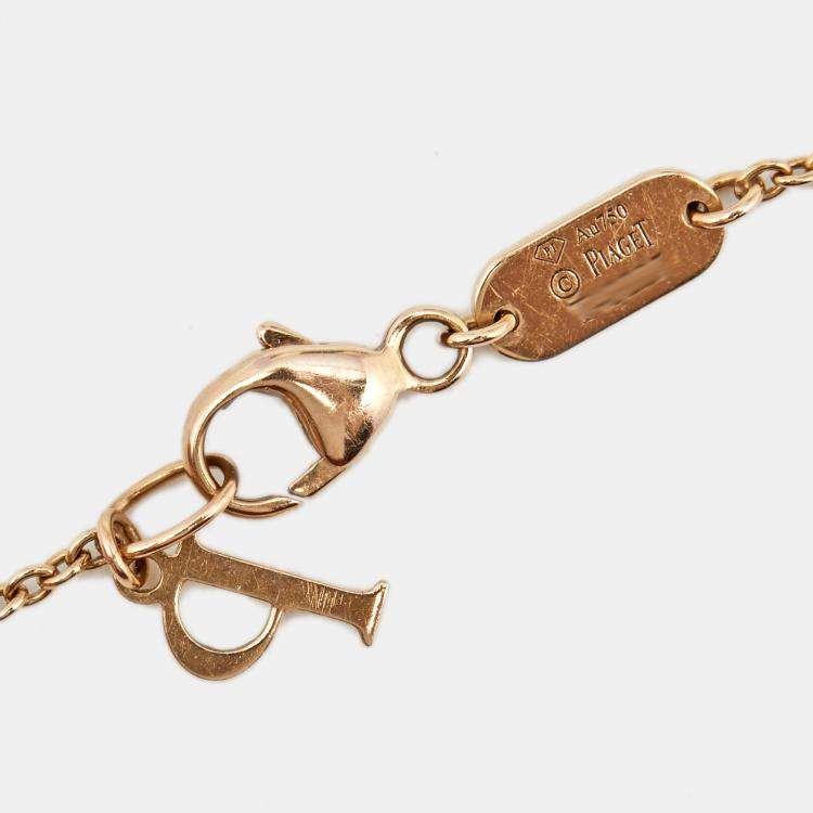 Pre Owned Piaget Possession Turquoise Diamond 18K Rose Gold Bracelet