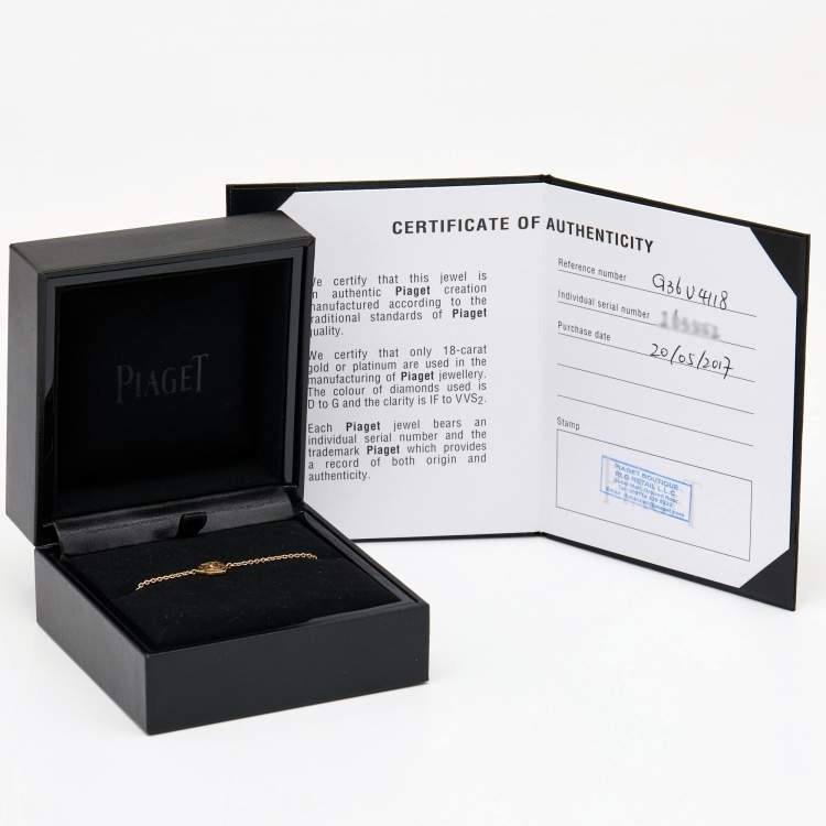 Pre Owned Piaget Rose Diamond 18K Rose Gold Charm Bracelet