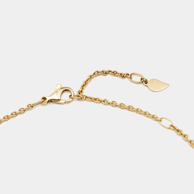 Pre Owned Piaget Rose Diamond 18k Rose Gold Pendant Necklace