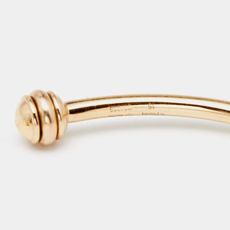 Pre Owned Piaget Possession 18k Rose Gold Open Cuff Bracelet 15