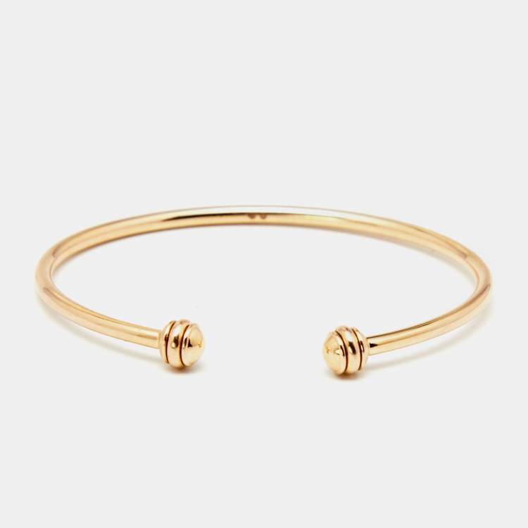 Pre Owned Piaget Possession 18k Rose Gold Open Cuff Bracelet 15