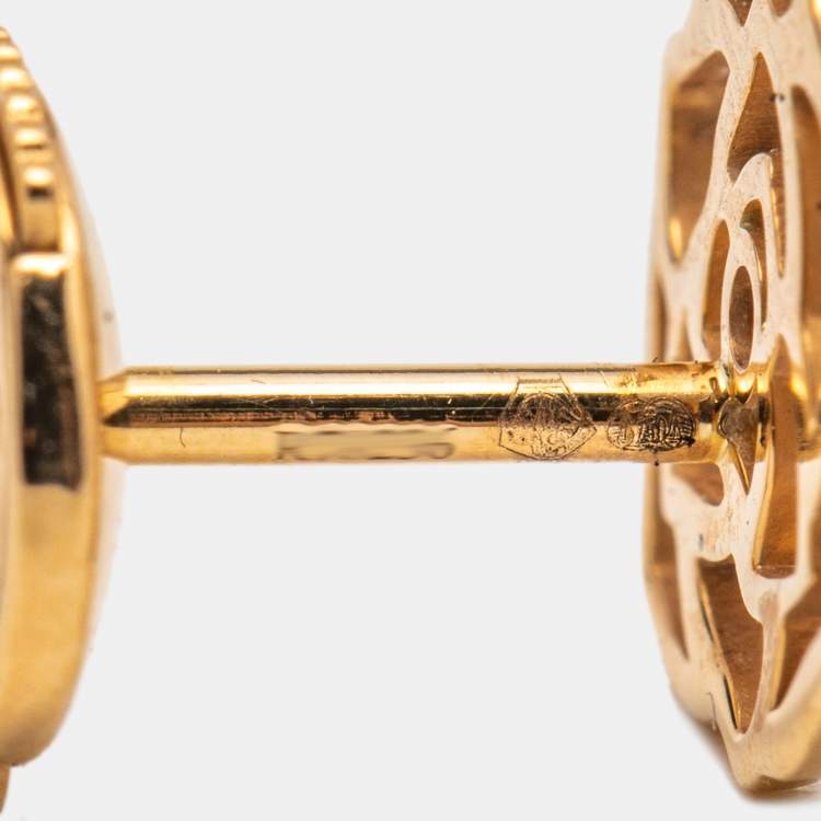 Pre Owned Piaget Rose Diamonds 18k Rose Gold Stud Earrings