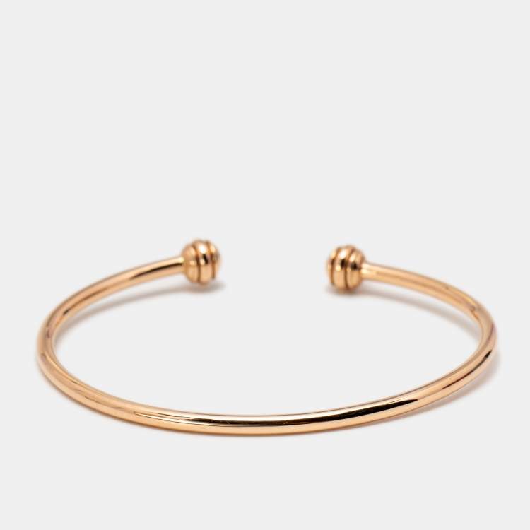 Pre Owned Piaget Possession 18k Rose Gold Open Cuff Bracelet 15