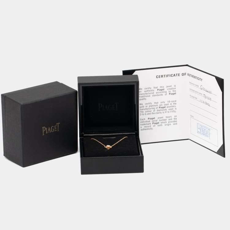 Pre Owned Piaget Rose Diamond 18k Rose Gold Necklace
