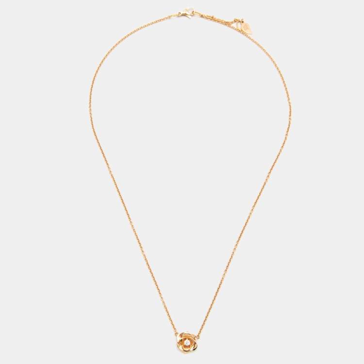 Pre Owned Piaget Rose Diamond 18k Rose Gold Necklace