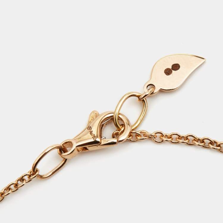 Pre Owned Piaget Rose Diamond 18k Rose Gold Pendant Necklace