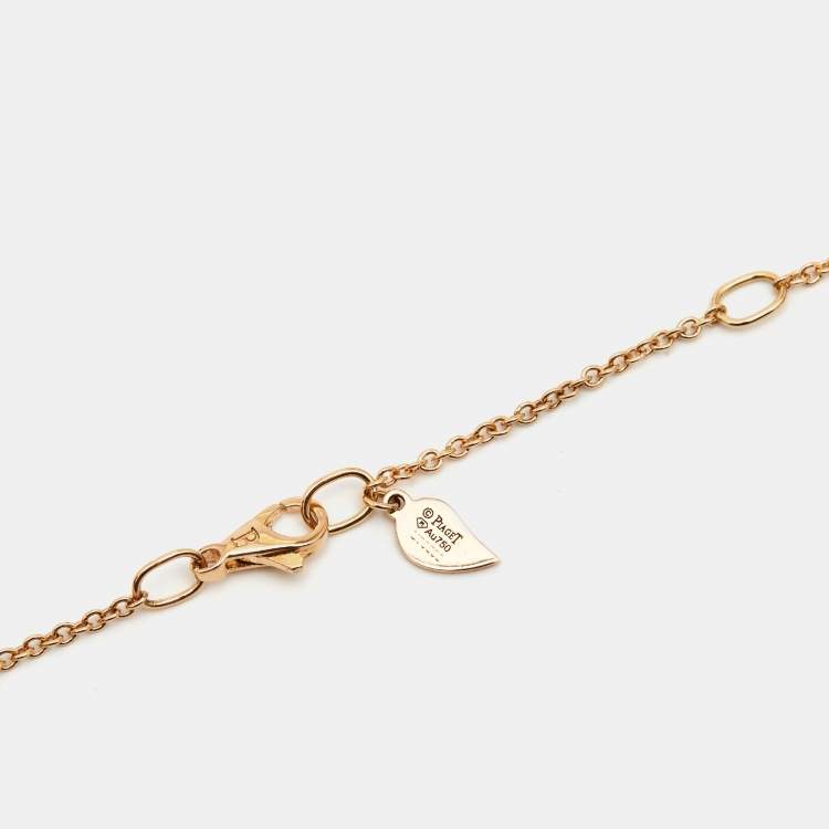 Pre Owned Piaget Rose Diamond 18k Rose Gold Pendant Necklace