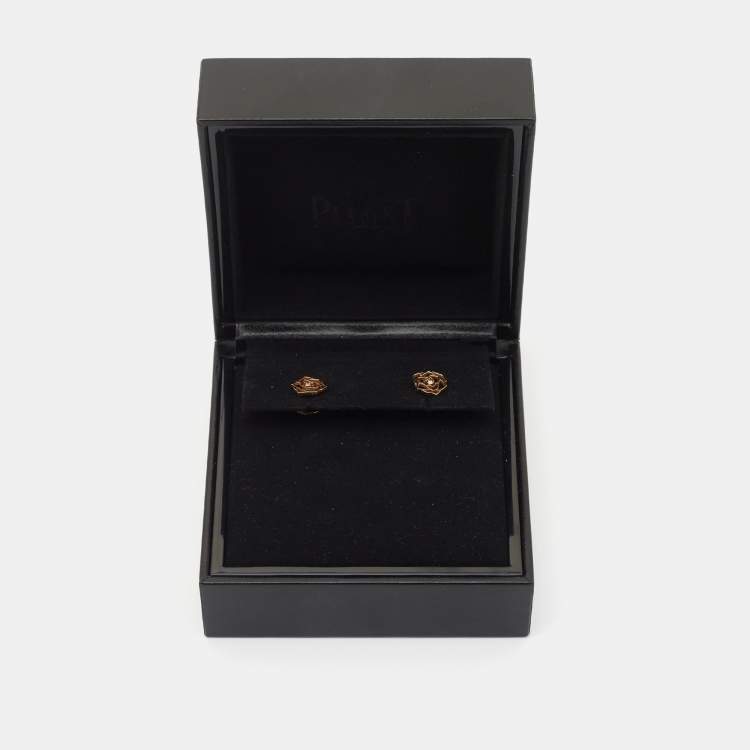 Pre Owned Piaget Rose Diamond 18k Rose Earrings