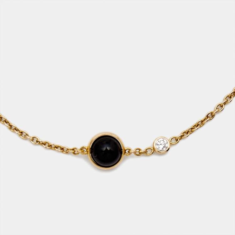 Pre Owned Piaget Possession Onyx Diamond 18K Rose Gold Bracelet