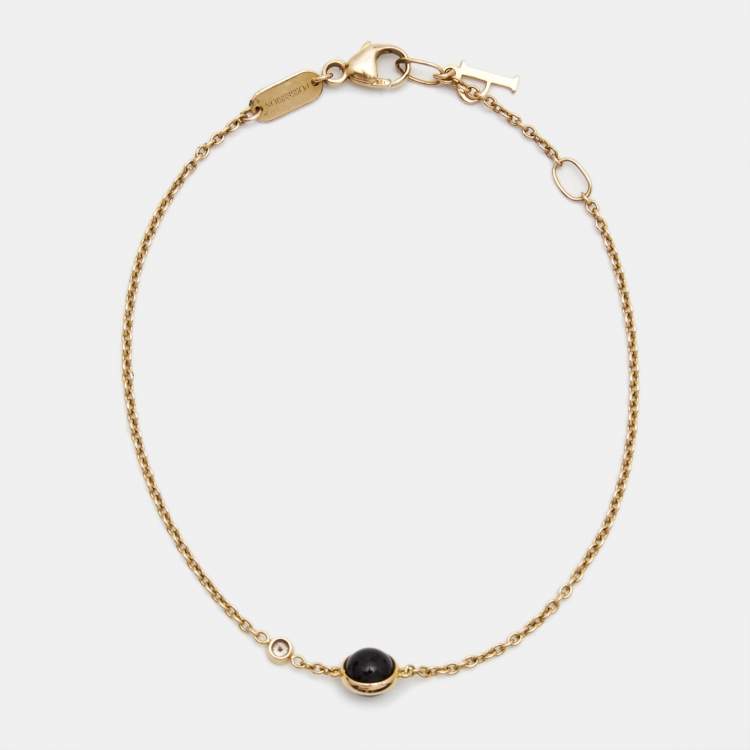 Pre Owned Piaget Possession Onyx Diamond 18K Rose Gold Bracelet